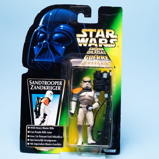Star Wars POTF 2 Sandtrooper Collection 3 Tri - Logo Green Card MOC Action Figure Picture 1