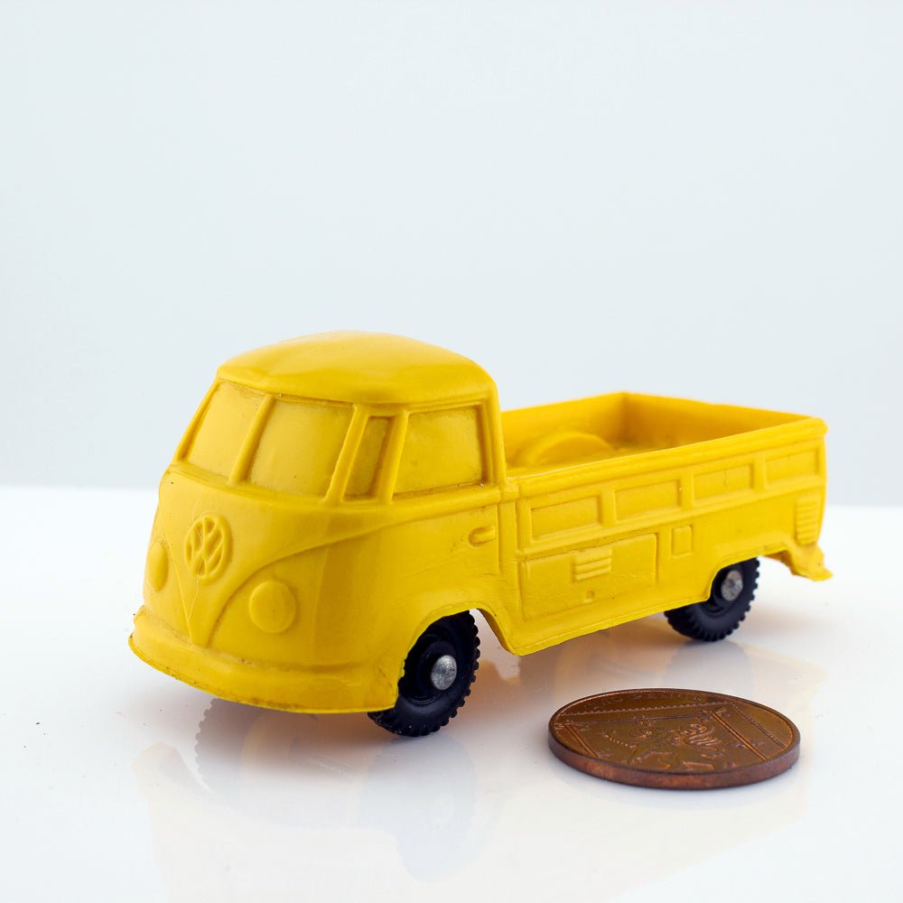 Tomte Laerdal Norway, 1 Volkswagen Pick Up 1962 Vintage Yellow Vinyl Model