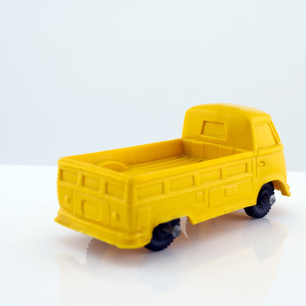Tomte Laerdal Norway, 1 Volkswagen Pick Up 1962 Vintage Yellow Vinyl Model