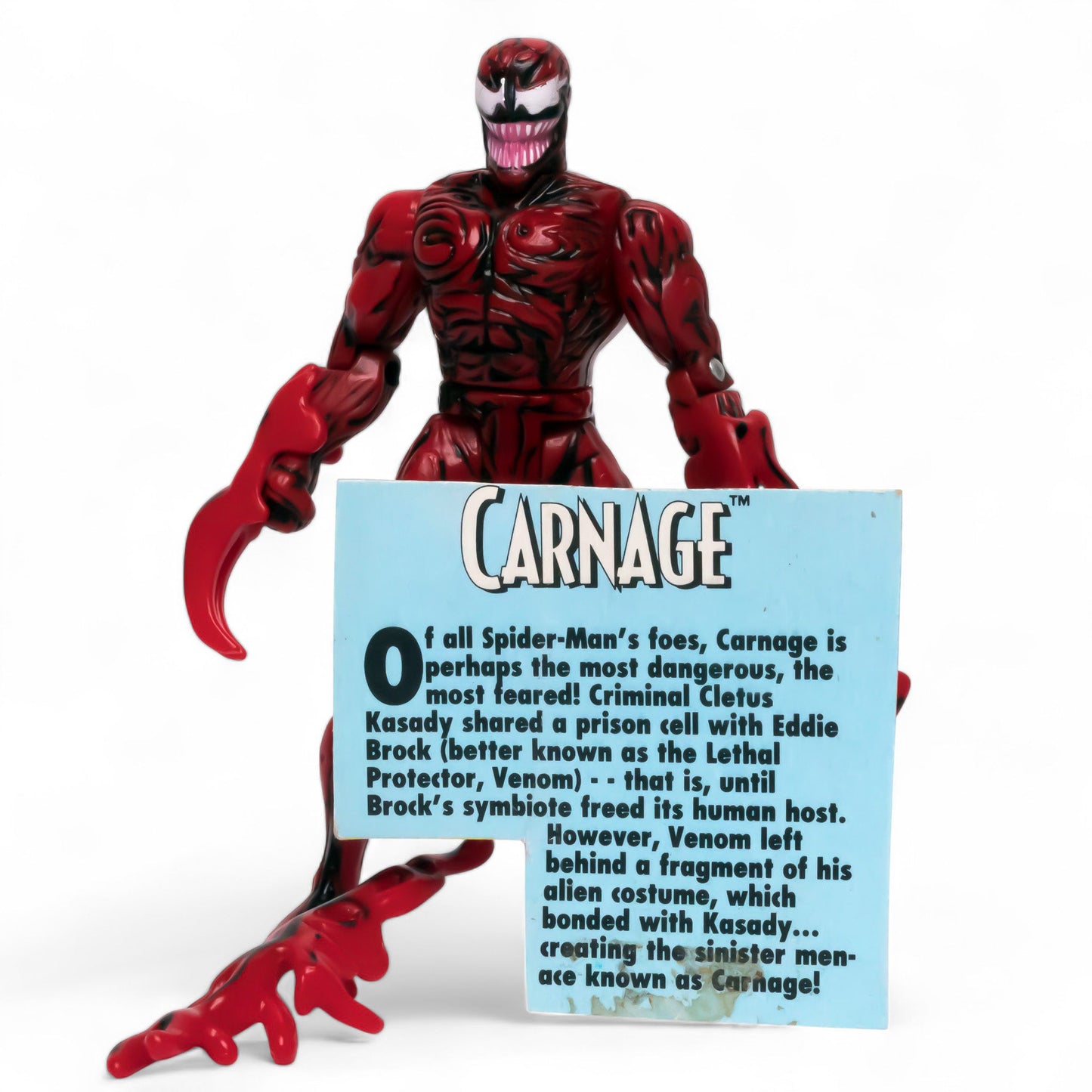 Toy Biz 1994 Marvel CARNAGE Spider - Man Animated Series Action Figure Pre - Owned Picture 1