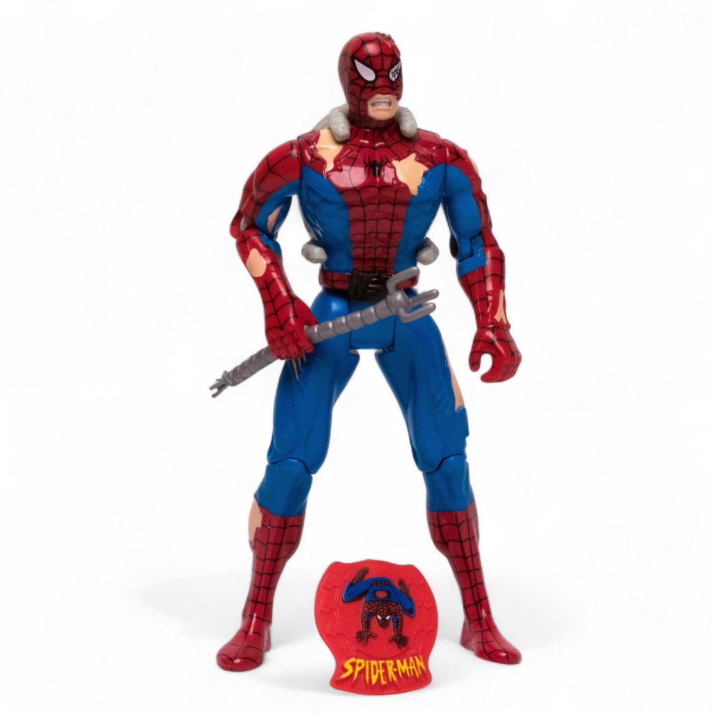 Toy Biz 1995 Marvel BATTLE RAVAGED Spider - Man Animated Series Action Figure Pre - Owned Picture 1