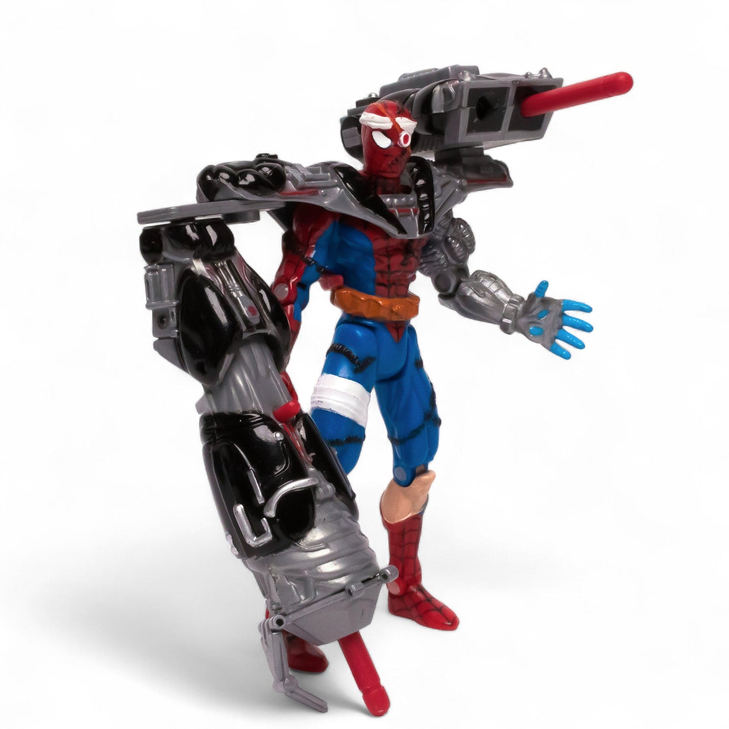Toy Biz 1996 Marvel CYBORG SPIDER - MAN Spider - Wars Vintage Figure & Pin Pre - Owned Picture 5