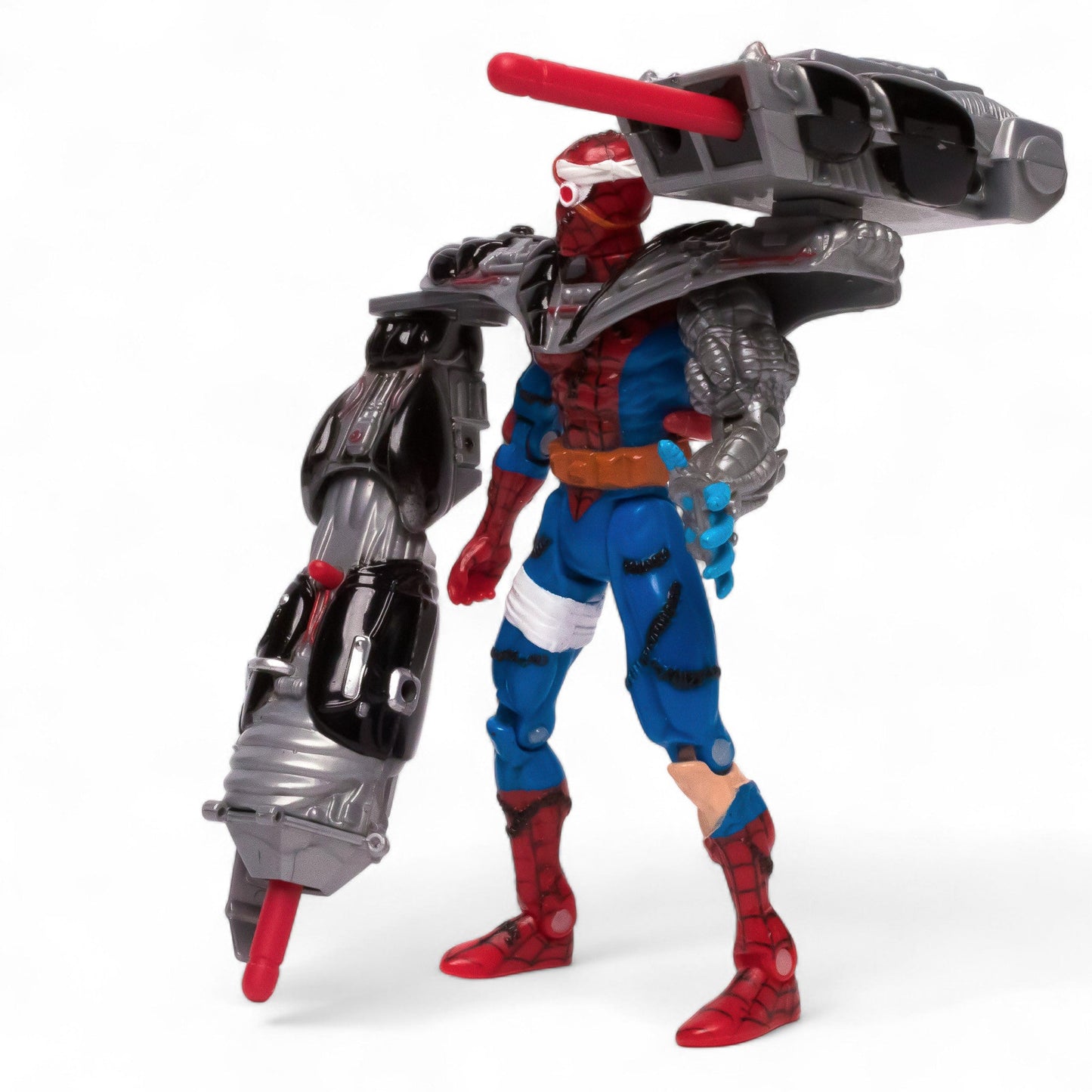 Toy Biz 1996 Marvel CYBORG SPIDER - MAN Spider - Wars Vintage Figure & Pin Pre - Owned Picture 2