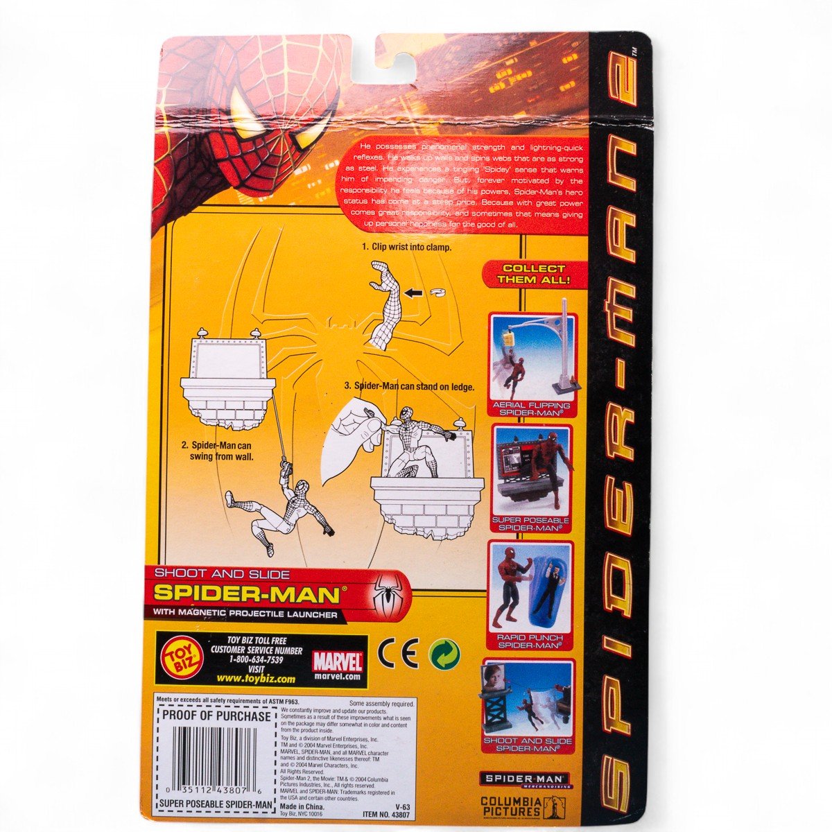 Toy Biz 2004 SPIDER - MAN Unopened Spider - Man 2 Super Poseable Action Figure Action Figure Picture 2