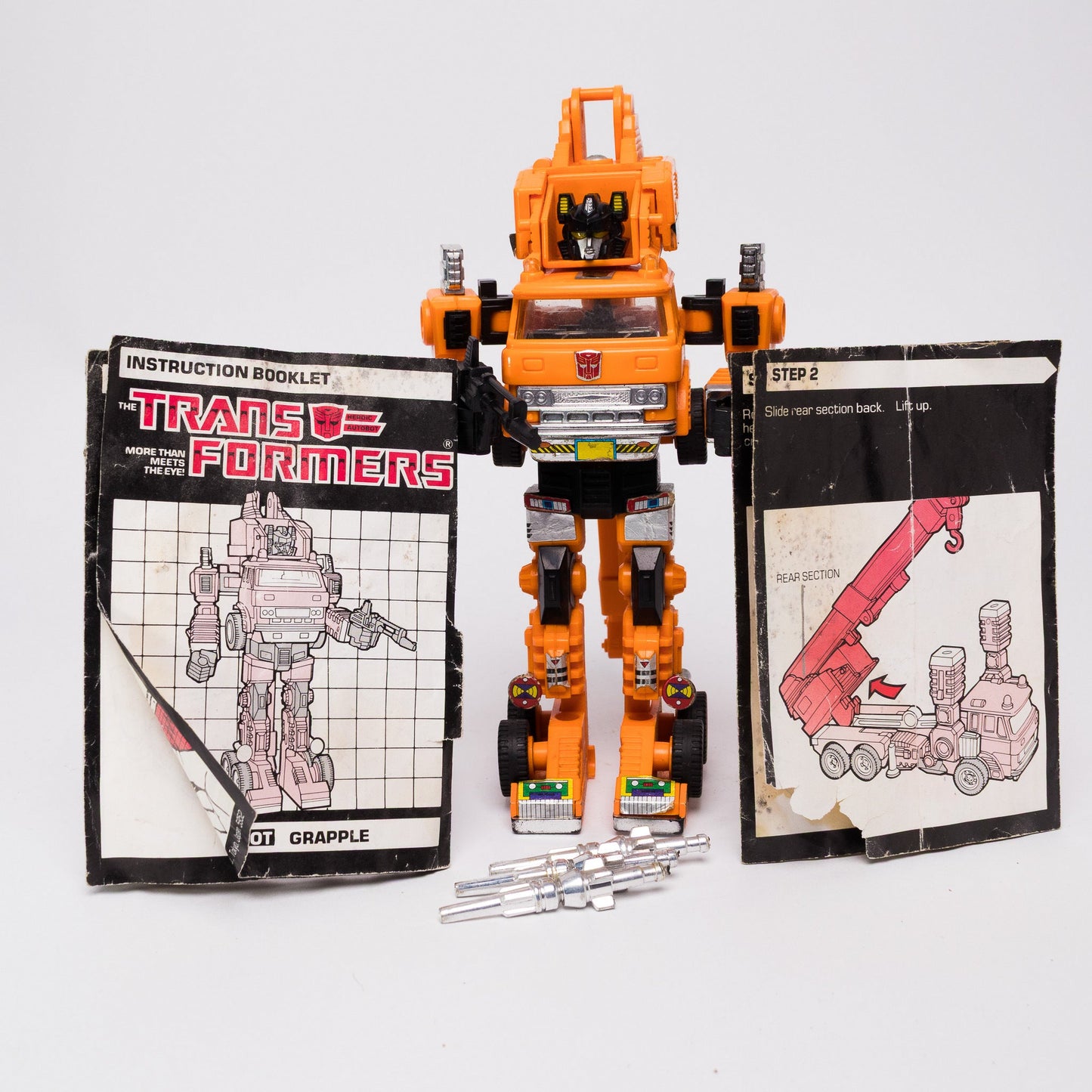 Transformers G1 GRAPPLE Autobot Vintage 1985 Hasbro Takara Excellent Complete Pre - Owned Picture 2