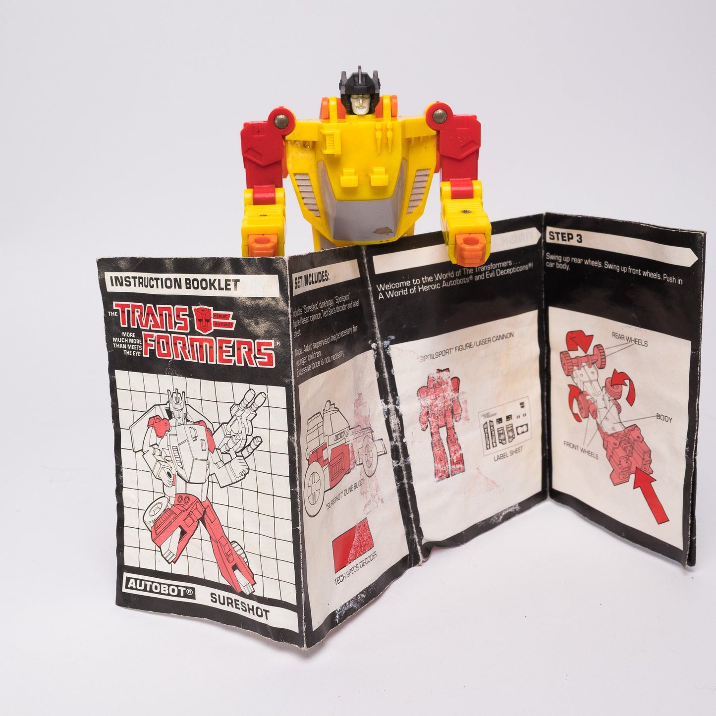 Transformers G1 Targetmasters SURESHOT Vintage 1987 Hasbro Takara Excellent Complete Pre - Owned Picture 9