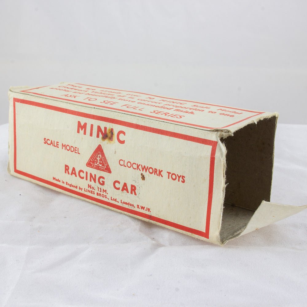 Triang Minic No. 13M Racing Car, Tinplate & Clockwork Excellent Working Model