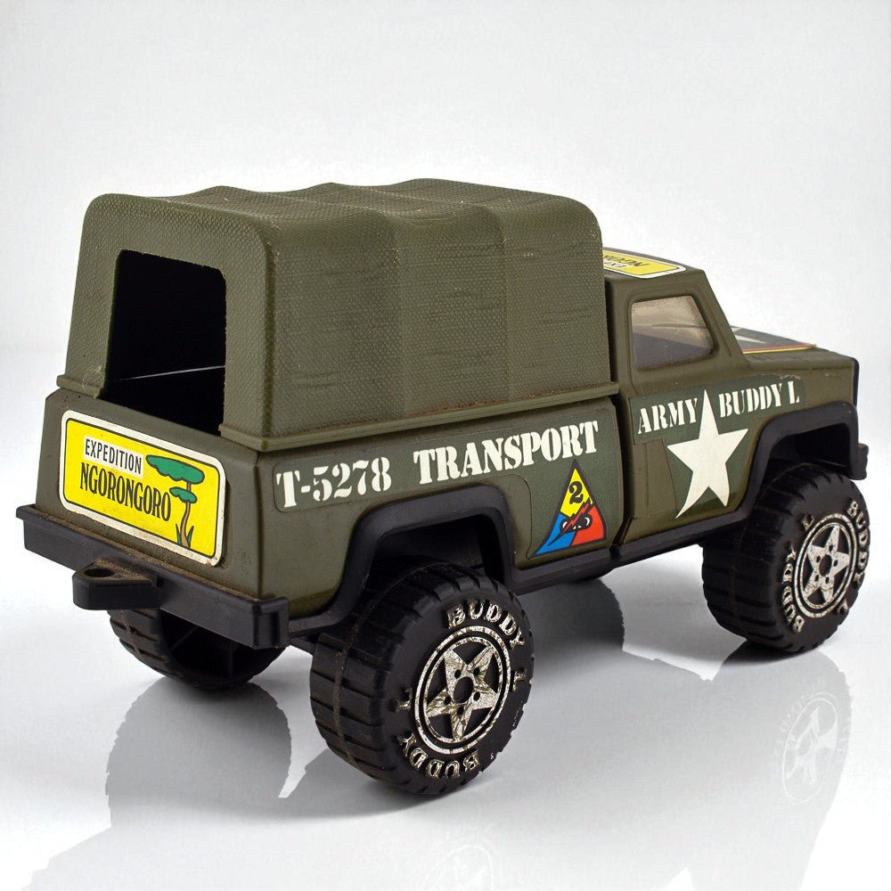 Vintage 1979 Buddy L Army Transport T - 5278 Military Jeep Pressed Steel Model