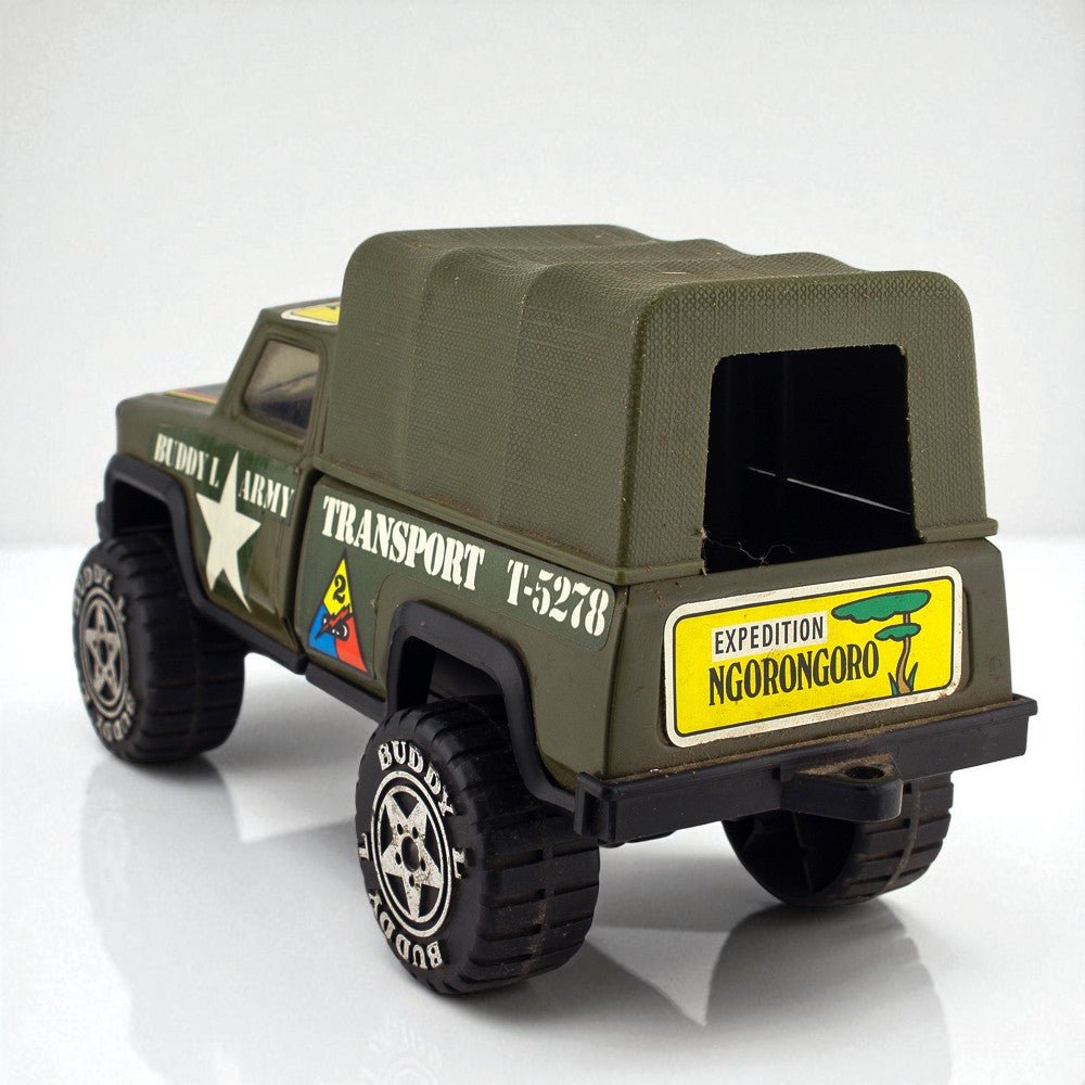 Vintage 1979 Buddy L Army Transport T - 5278 Military Jeep Pressed Steel Model