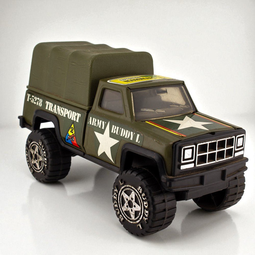 Vintage 1979 Buddy L Army Transport T - 5278 Military Jeep Pressed Steel Model