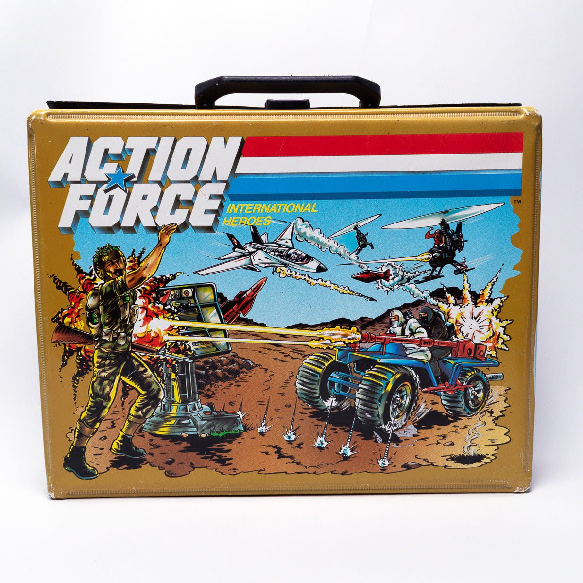 Vintage 1987 Cambrasound Action Force Vinyl Cassette Tape Collector Case Exc.