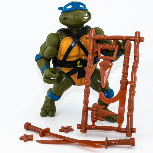 Vintage 1988 TMNT Leonardo Playmates Teenage Mutant Ninja Turtles Figure Picture 1