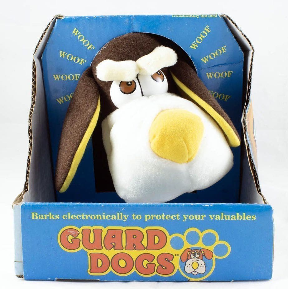 Vintage 1990 Hornby Guard Dogs, Plush Electronic Safe, Mint & Boxed