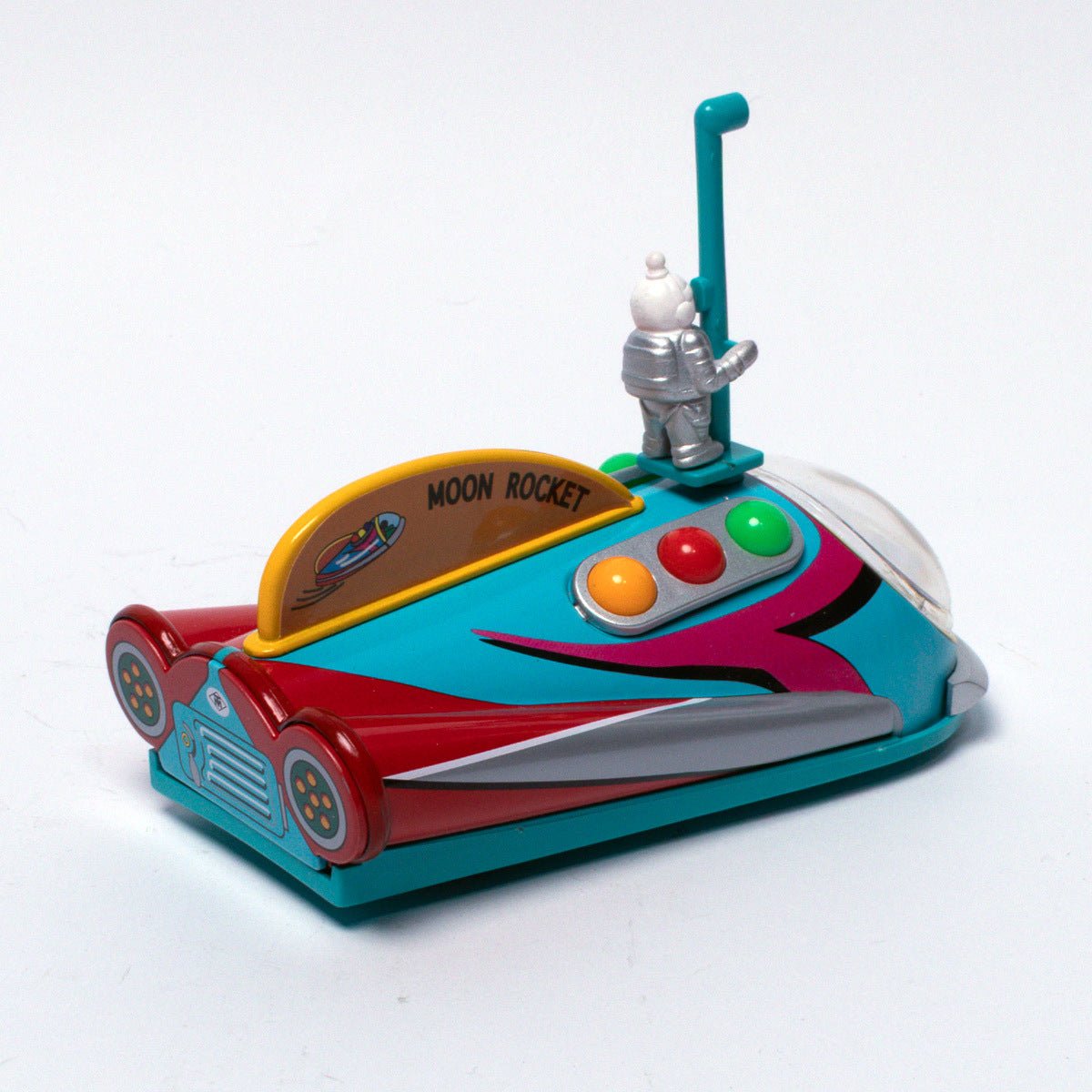 Vintage 1997 Masudaya Mini Moon Rocket Tin Toy Replica Mint & Boxed