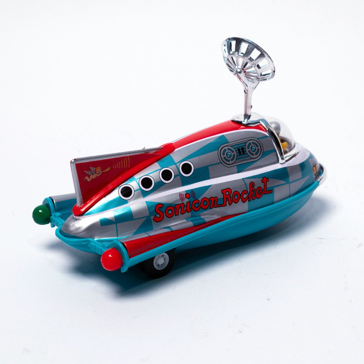 Vintage 1997 Masudaya Mini Sonicon Rocket Tin Toy Replica Mint & Boxed