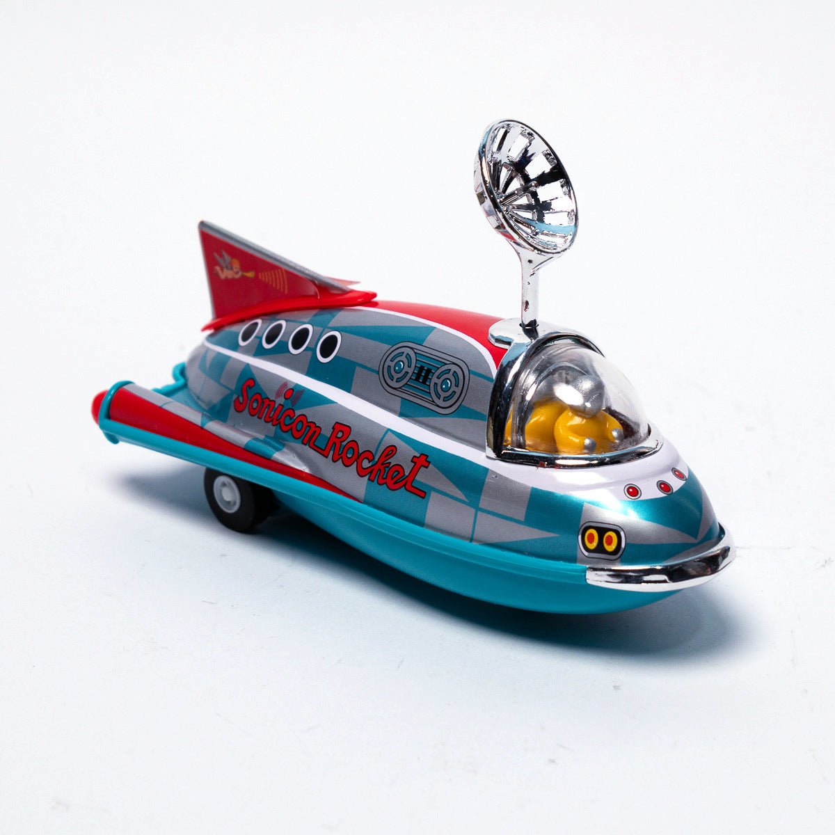 Vintage 1997 Masudaya Mini Sonicon Rocket Tin Toy Replica Mint & Boxed