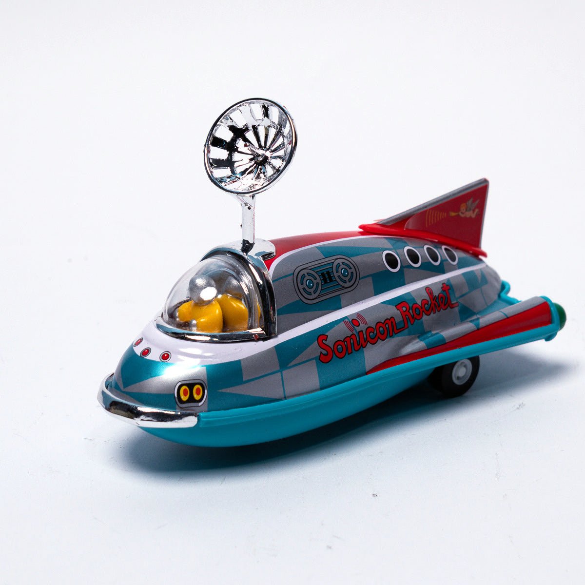 Vintage 1997 Masudaya Mini Sonicon Rocket Tin Toy Replica Mint & Boxed