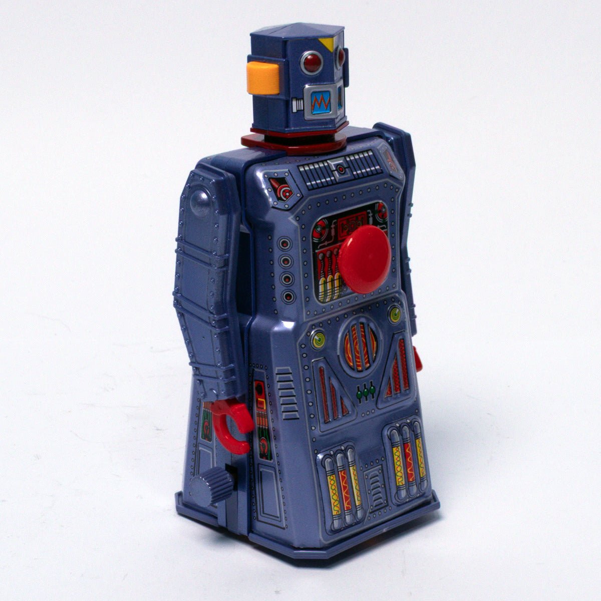 Vintage 1997 Masudaya Mini Target Robot Clockwork Tin Toy Replica Mint & Boxed