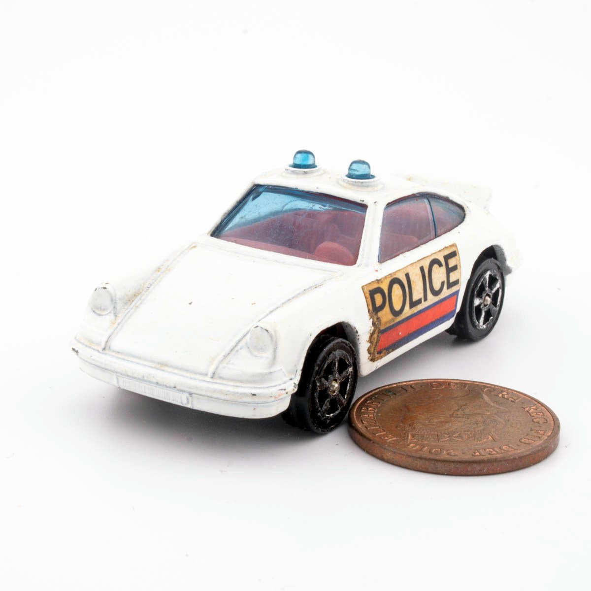 Vintage Corgi Juniors #37 PORSCHE CARRERA Police Red Interior Ex. Diecast Model - DT Collectable Toys