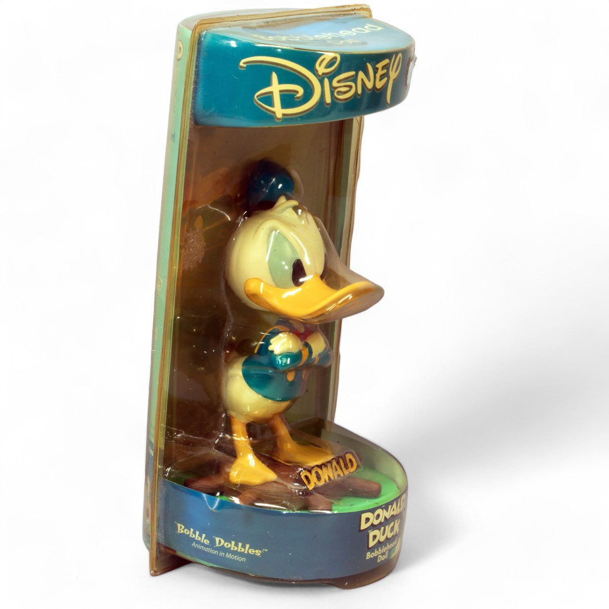 Vintage DONALD DUCK Bobblehead Doll Sailor on Ship Wheel Disney Bobble Dobbles