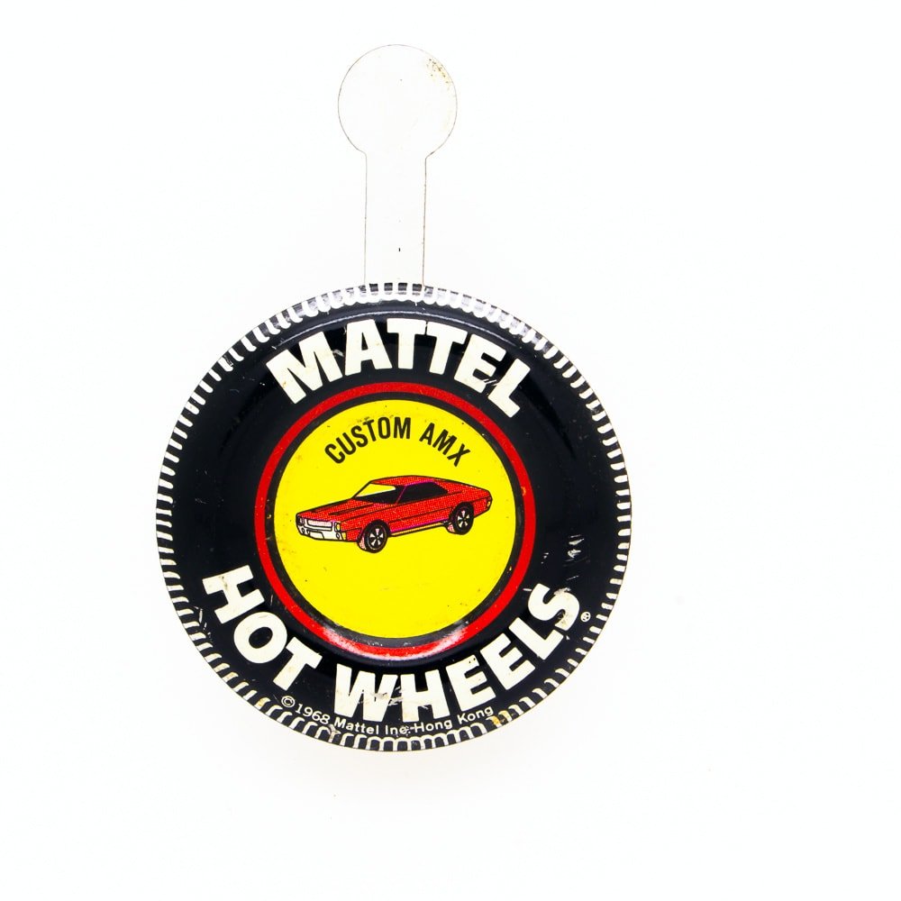 Vintage Hot Wheels Redline Tinplate Button Badge All Very Good or Better