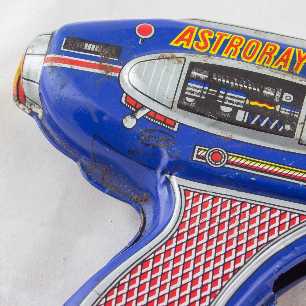 Vintage Shudo Original 1960's ASTRORAY GUN Japanese Tin Litho Toy Excellent