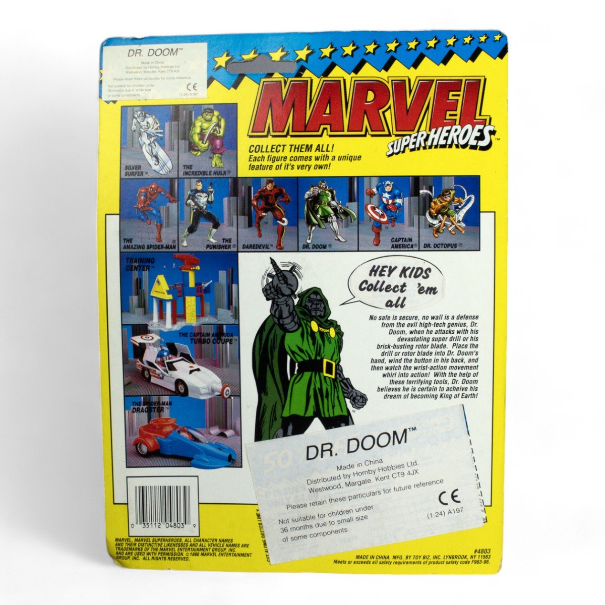 Vintage Toy Biz Dr Doom Marvel Super Heroes Carded Action Figure Opened - DT Collectable Toys