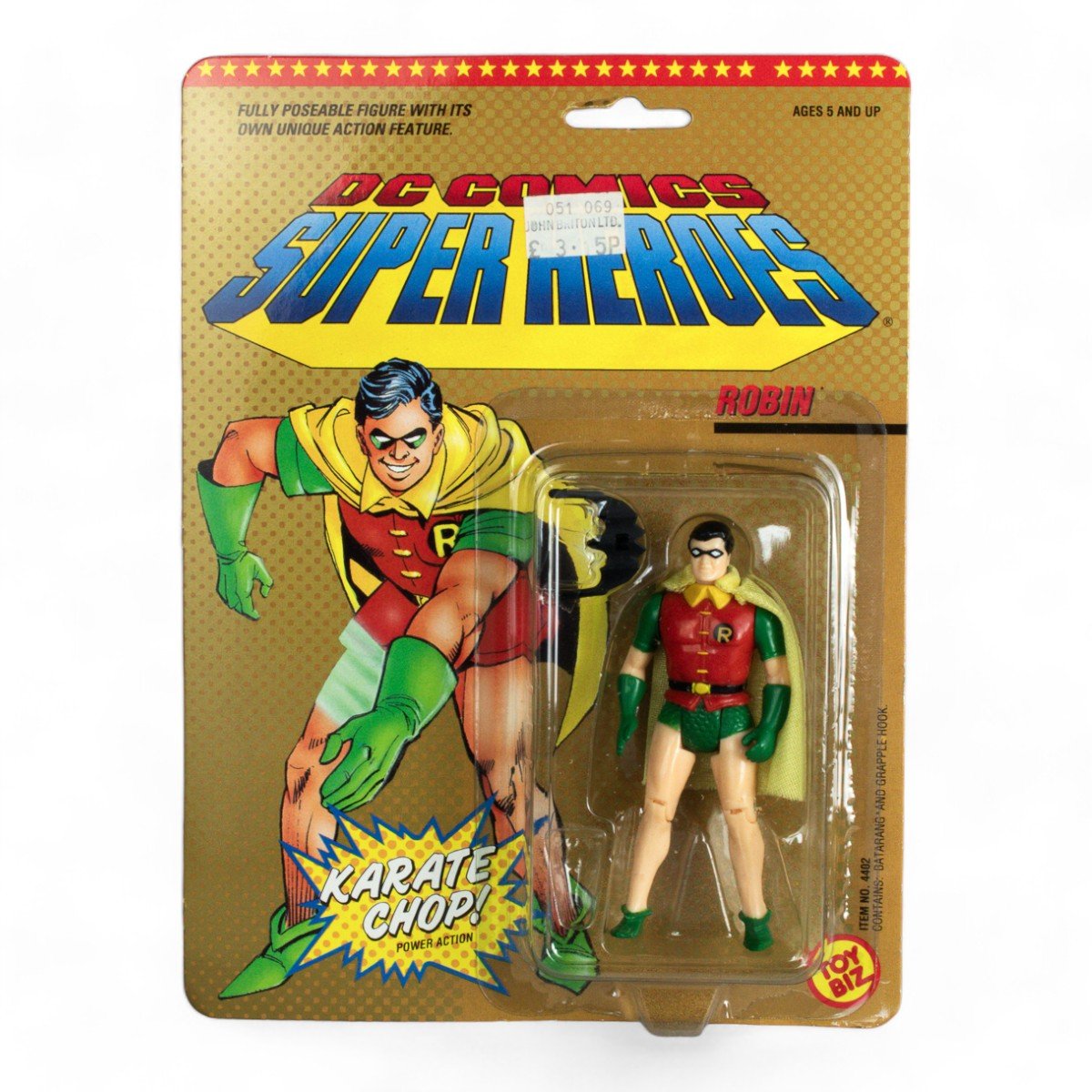 Vintage Toy Biz Robin DC Comics Super Heroes 1990 Action Figure Opened - DT Collectable Toys
