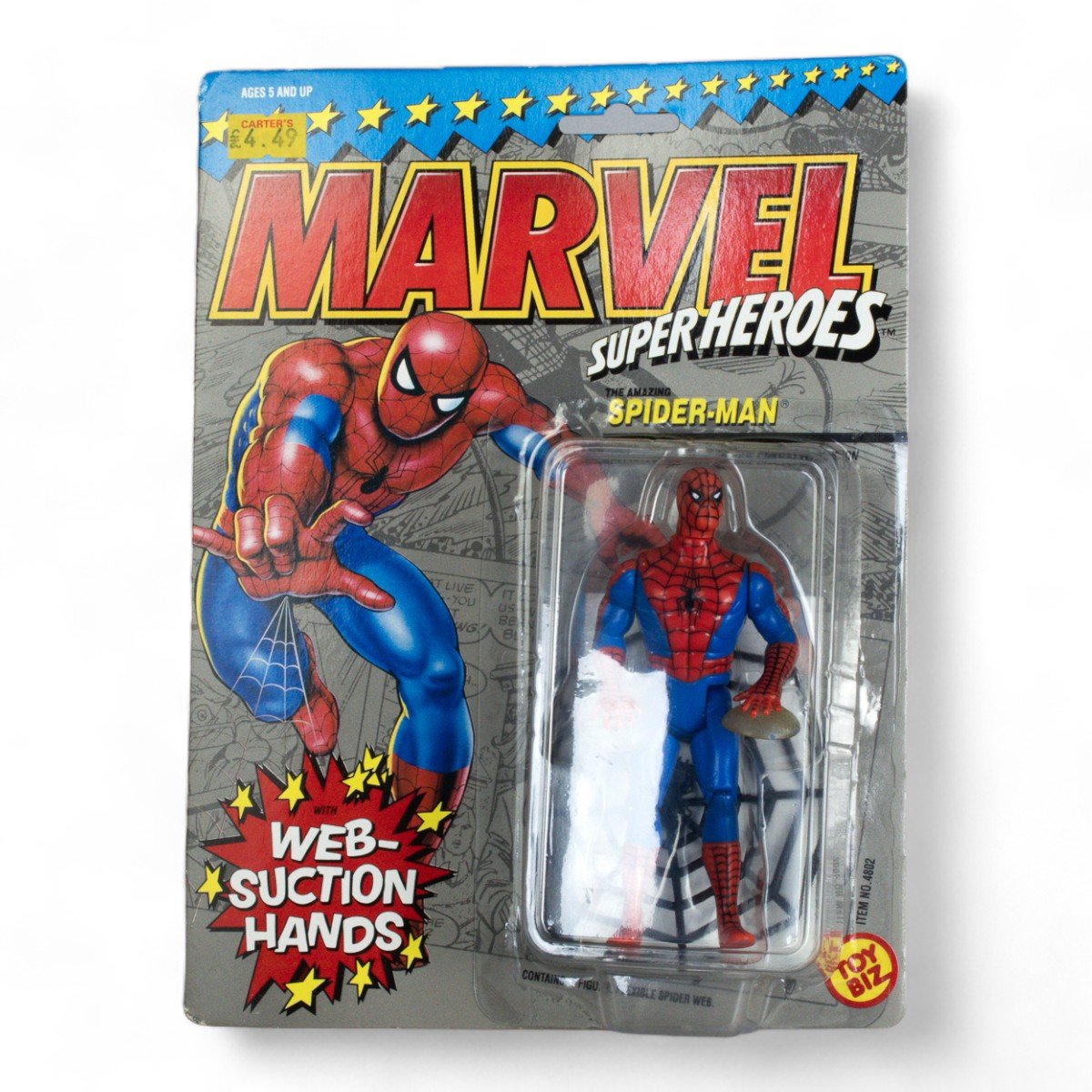 Vintage Toy Biz Spider - Man Marvel Super Heroes Carded Action Figure Opened - DT Collectable Toys