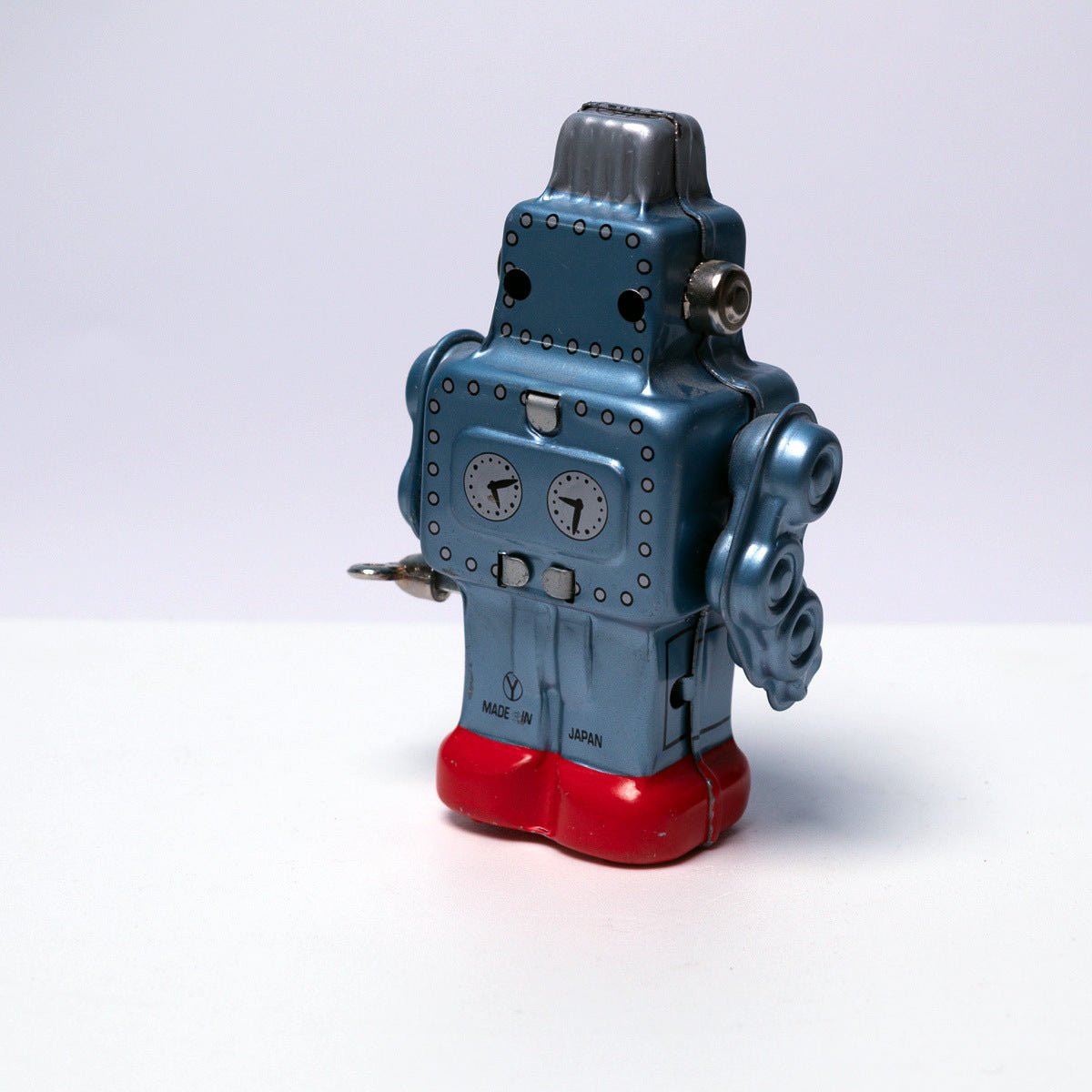 Vintage Yonezawa Smoking Spaceman Robot in Blue Excellent Working Condition