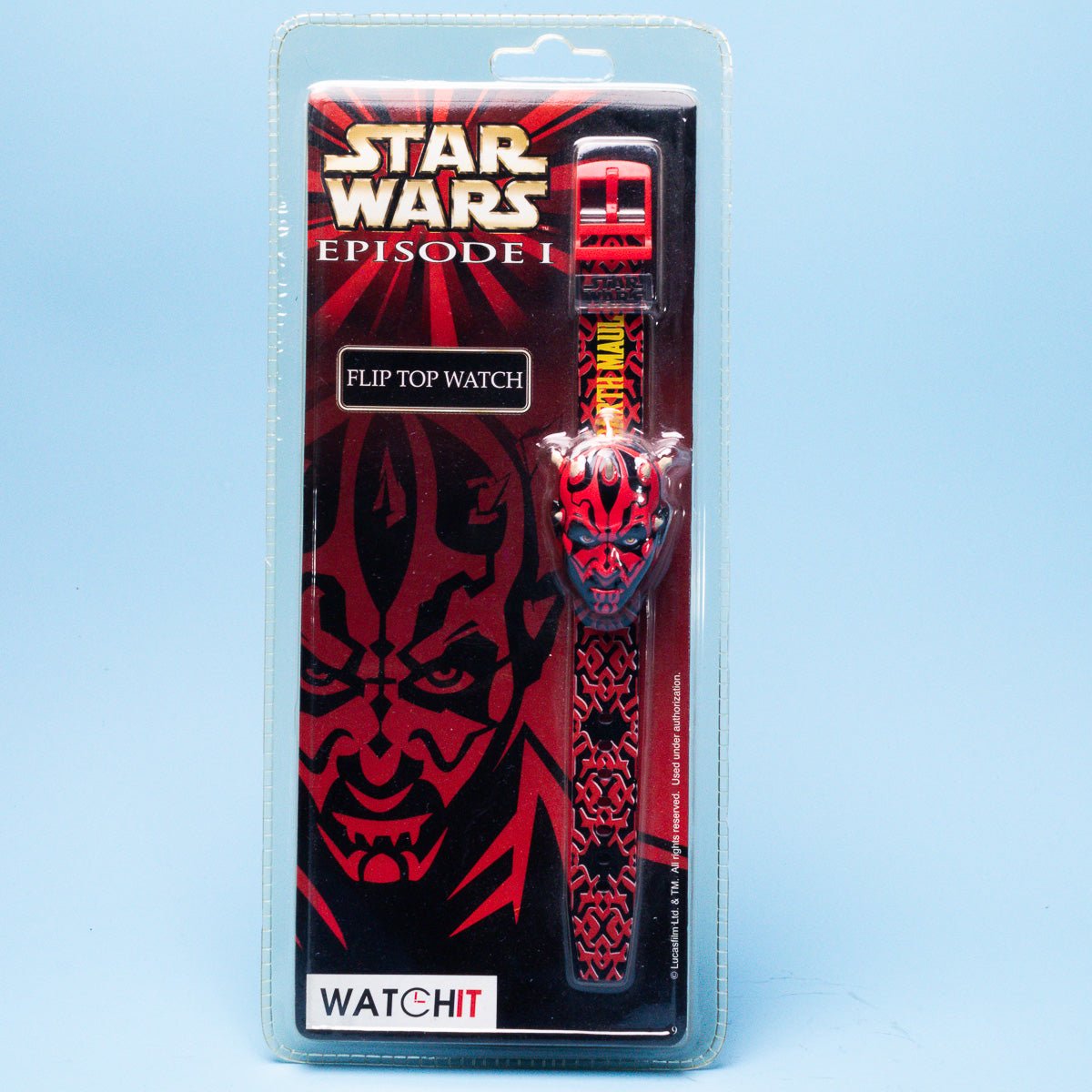 WatchIt Star Wars Episode 1 Darth Maul Flip Top Watch Wristwatch - DT Collectable Toys