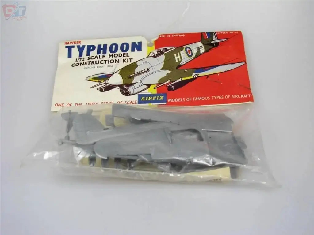 Vintage Airfix HAWKER TYPHOON c.1950’s/60’s  Bagged Kit, 1/72 Scale - DT Collectable Toys