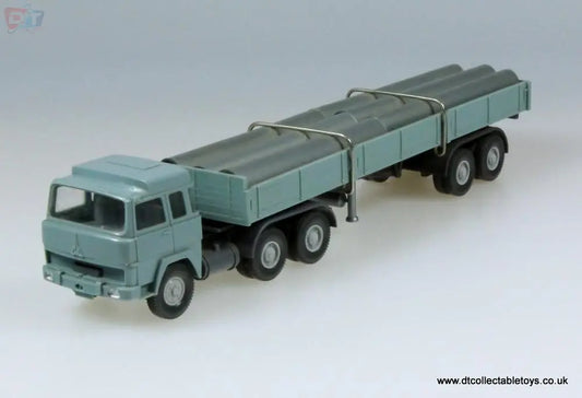 Wiking Magirus 235D Tractor & Pipe Semitrailer 518/14A HO 1/87 Model Toy - DT Collectable Toys