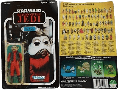Vintage Star Wars Kenner Return of the Jedi NIEN NUNB 77 Back Un-Punched Card - DT Collectable Toys