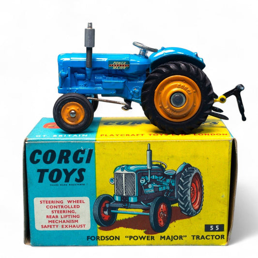 1961 Vintage Corgi Toys 55 Fordson Power Major Tractor Excellent Boxed