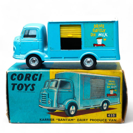 1962 Vintage Corgi Toys 435 KARRIER BANTAM Dairy Produce Van Excellent Boxed