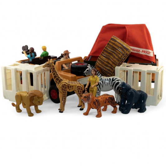 1975 FISHER PRICE ADVENTURE PEOPLE 304 SAFARI SET 100% COMPLETE EXCELLENT - DT Collectable Toys