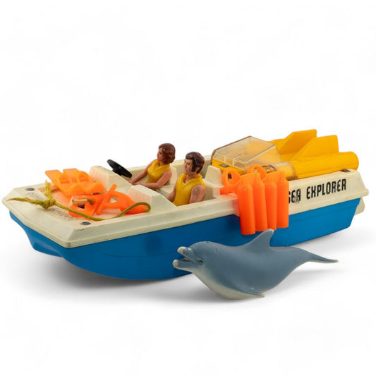 1976 FISHER PRICE ADVENTURE PEOPLE 310 SEA EXPLORER SET 100% COMPLETE EXCELLENT - DT Collectable Toys