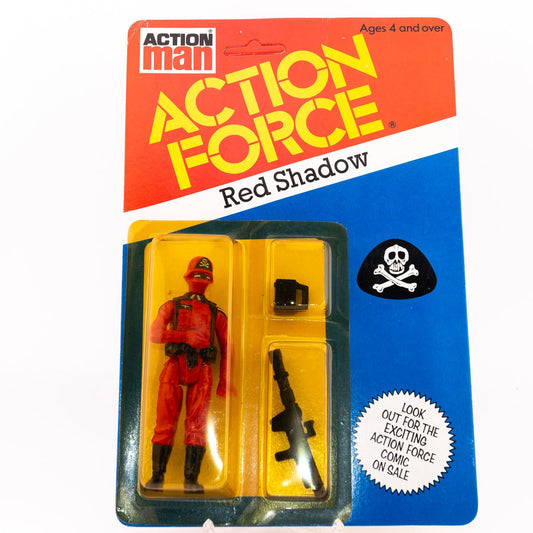 1983 ACTION FORCE THE RED SHADOWS RED SHADOW PALITOY MINT ON UNPUNCHED CARD #9 - DT Collectable Toys