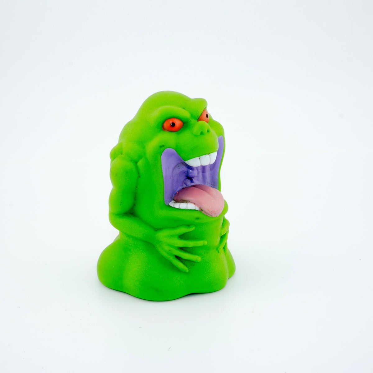 1989 SLIMER THE REAL GHOSTBUSTERS GHOULISH GHOST PUPPET BUBBLE BATH TOPPER - DT Collectable Toys