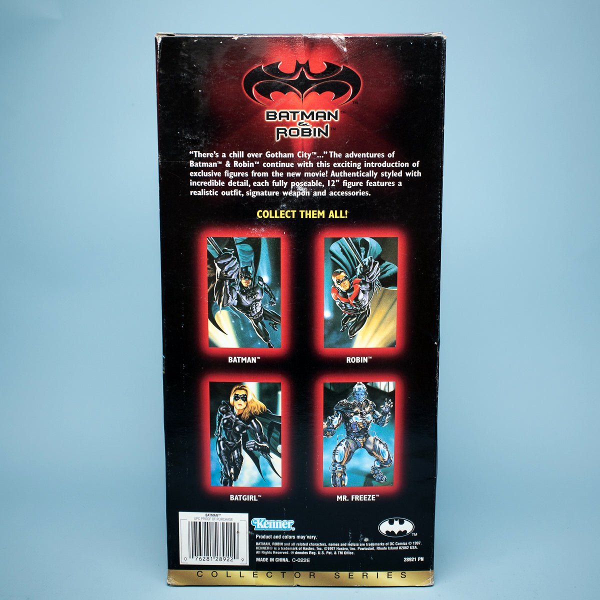 1997 Kenner BATMAN Vintage 12" Batman & Robin Movie Action Figure MIB - DT Collectable Toys