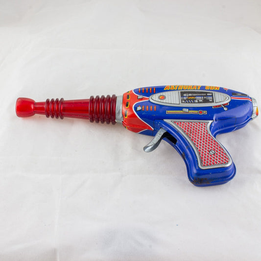 Vintage Shudo Original 1960's ASTRORAY GUN Japanese Tin Litho Toy Excellent