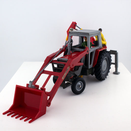 Britains 9552 Massey Ferguson 595 & Front & Rear Attachments 1:32 Scale Tractor