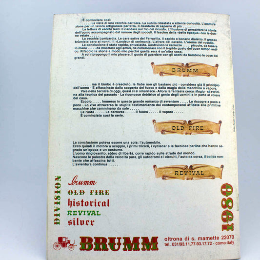 Brumm 1980 Italian Toy Catalogue Issued in Italy with Error Correction Card