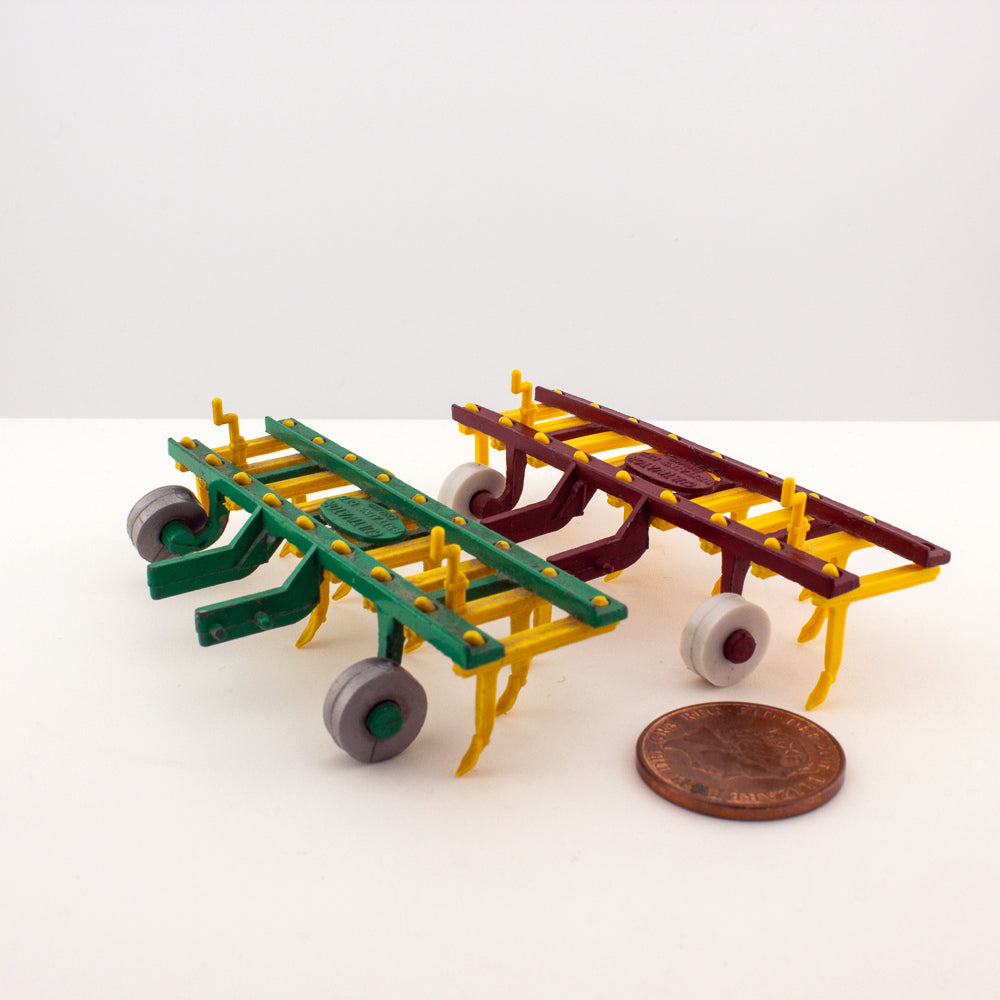 Britains 9536 Cultivators, Pair of 1:32 Scale Farm Implements, Excellent
