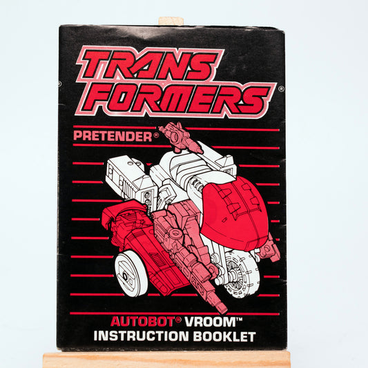 Hasbro Transformers G1 VROOM Vintage 1989 Action Figure Instruction Booklet