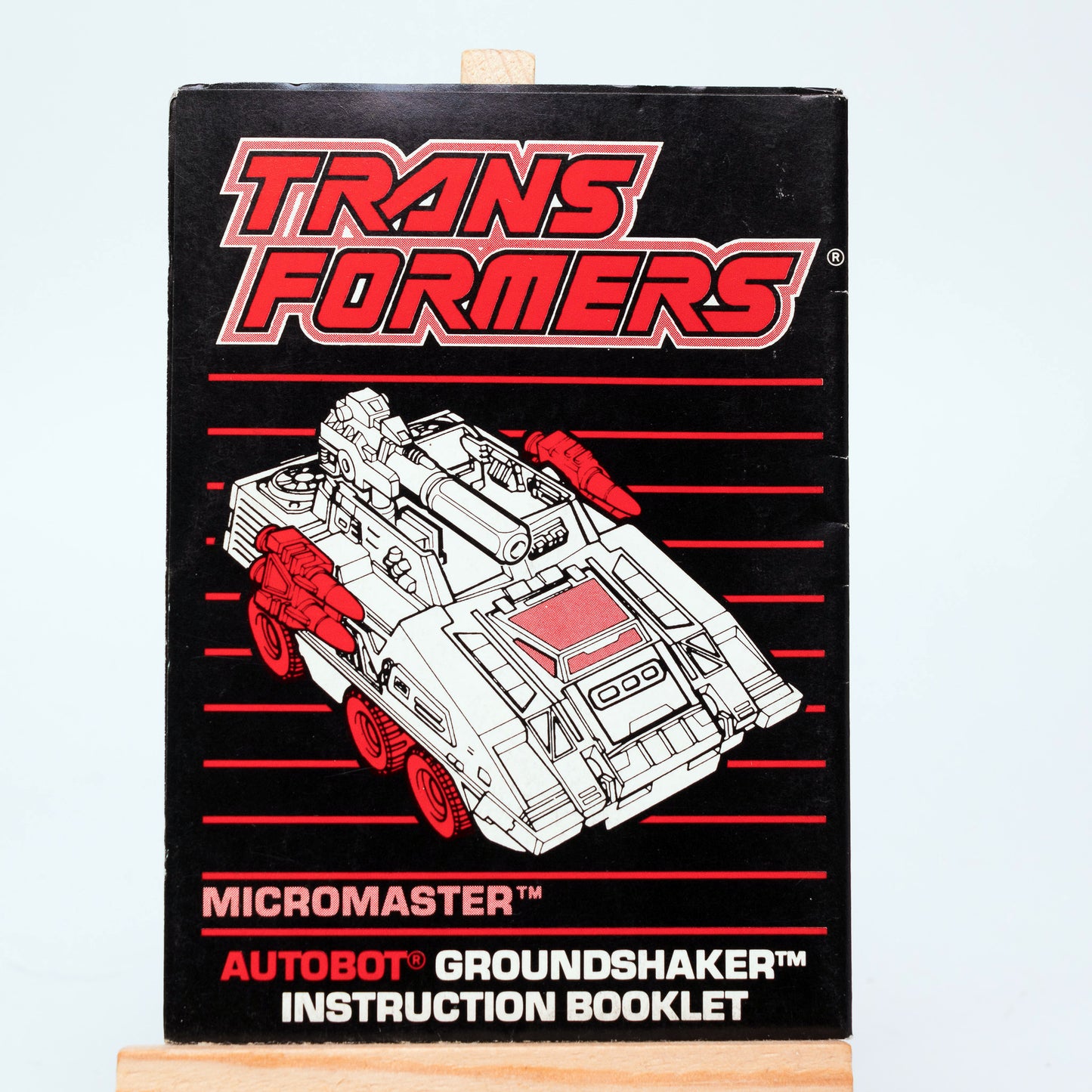 Hasbro Transformers G1 GROUNDSHAKER Vintage 1989 Action Figure Instruction Booklet
