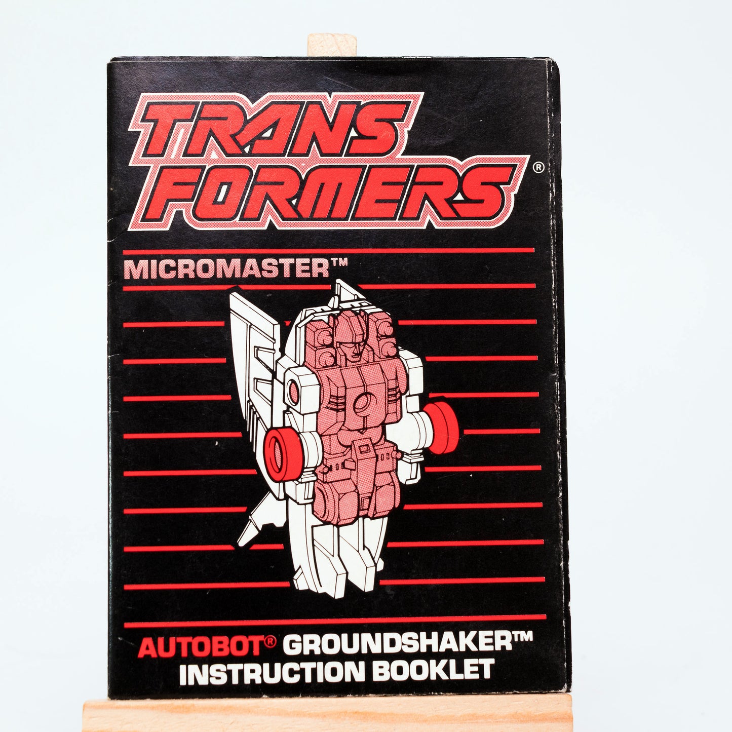 Hasbro Transformers G1 GROUNDSHAKER Vintage 1989 Action Figure Instruction Booklet