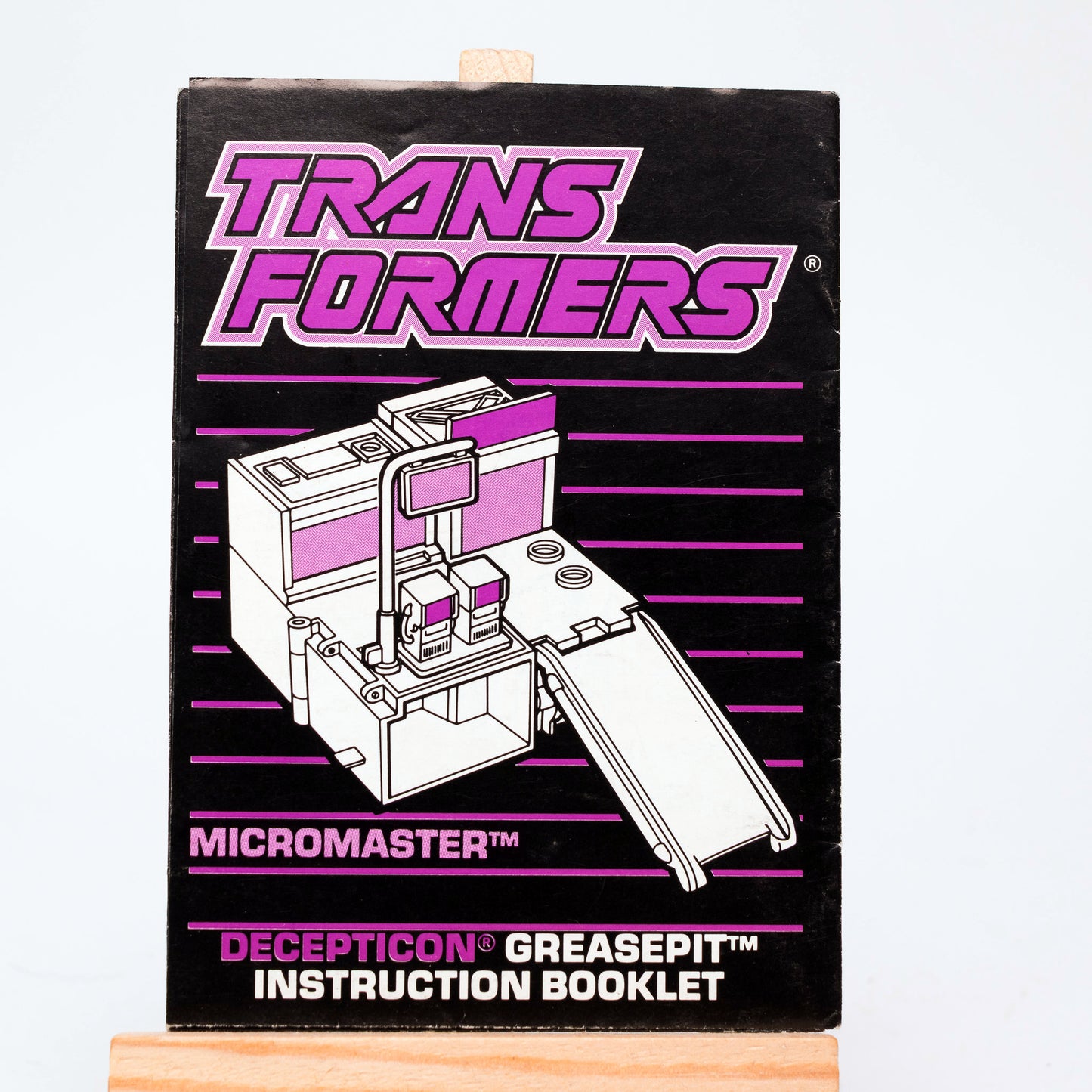 Hasbro Transformers G1 GREASEPIT Vintage 1989 Action Figure Instruction Booklet