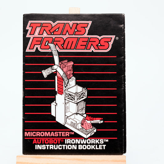 Hasbro Transformers G1 IRONWORKS Vintage 1989 Action Figure Instruction Booklet